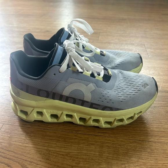 On Running Shoes - On Running Athletic Shoes in Gray and Yellow